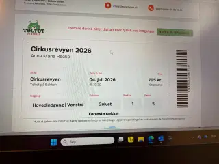 Billetter tilCirkusrevyen 2026