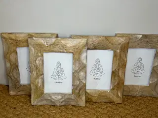 4 fotorammer i mangotræ