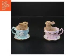 Dekorative kaniner i tekopper fra La Vida (str. 8,5 cm)