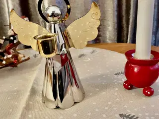 Forsølvet englestage 17 cm i højden