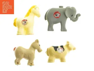 Plastikdyrefigurer med hjul (str. ca. 7 cm)