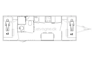 Beboelsesvogn 4 personers - Scanvogn Type 730