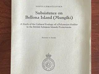 Subsistence on Bellona Island (Mungiki)