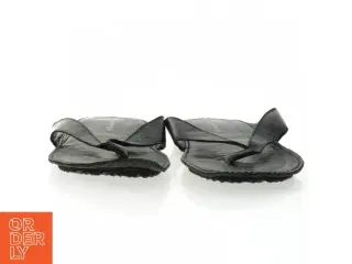 Friis Sorte læderflipflops (str. 42)