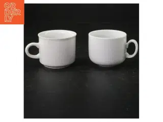 Hvide porcelænskopper
