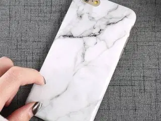 Hvid marmor cover til iPhone 6 6s SE 2020 7 el 8