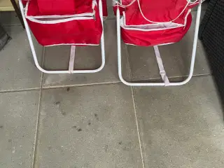 Strand stole campingstole 2 stk. røde