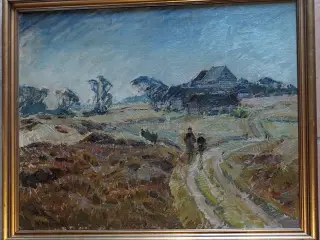 NIELS HOLBAK ( 1884 - 1954 ) - oliemaleri