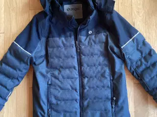 Mørkeblå zigzag vinterjakke