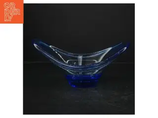 Blå glasskål (str. 27 cm)