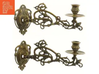 Antikke vægmonterede lysestager (str. 2 stk 26 cm)