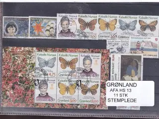 Grønland - AFA HS 13 + 11 Stk. - Stemplet