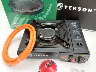 NY! 2500W Gaskomfur + Gas Sæt + Grillplade