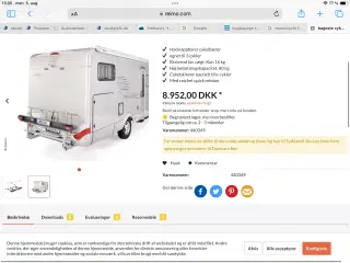 Cykelholder til autocamper