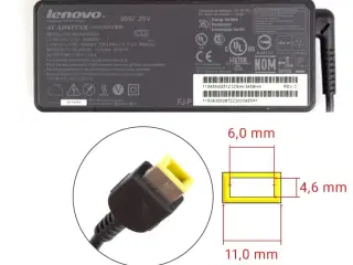 Lenovo 90W 20V 4.5A strømforsyning square pin - Original