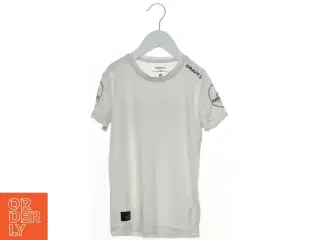 Hvid t-shirt med logoer fra Craft (str. 122)