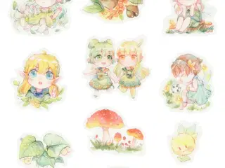 Washi stickers, småpiger, str. 20-50 mm, 30stk./ 1 pk.
