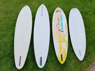Surfboards 4 stk. inkl. finner master bomme sejl