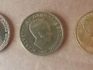 20Kr mønter fra 2013 2017 2022 50 års jubilæum osv