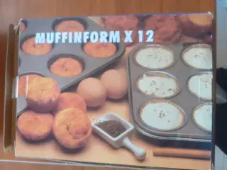 Muffinform ×12 non stick belægning