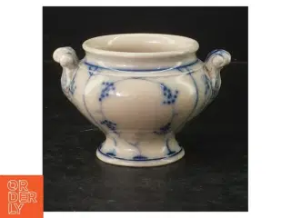 Blåmønstret keramisk vase (str. 9 cm)