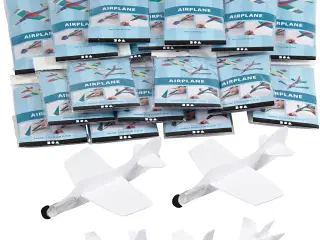 50 stk. Flyvemaskiner i Hvidt Skumplast - Kreativ Leg