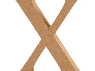 Bogstav, X, H: 8 cm, tykkelse 1,5 cm, 1 stk.