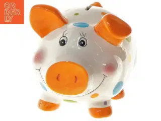 Ny Sparegris med prikker (str. Ø 17 cm)