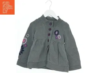 Grå cardigan med blomsterbroderi fra Boca (str. 110)