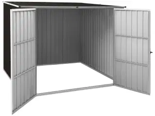 Haveskur 195x198x159 cm galvaniseret stål brun
