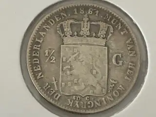 1/2 Gulden 1861 Netherlands