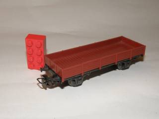 Modeltog - H0 - Märklin - lille fladvogn brun