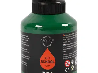 Art Akrylmaling, halvblank, halvtransparent, mørk grøn, 500ml/ 1 fl.