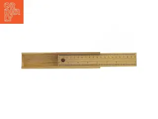 Træ lineal med holder (str. 20 cm)