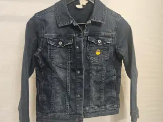 Cool denimjakke i slidt look 134 cl.
