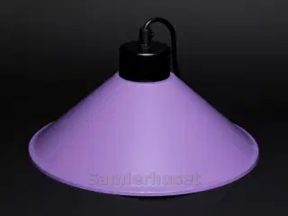 Retro Lampeskærm med ophæng - Lilla - Højde 9,0 cm - Diameter 27,0 cm.