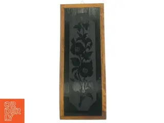 Træ holder med indlagt blomstermotiv (str. 36,5 x 14 cm)