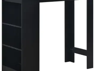 Barbord med hylde sort 110 x 50 x 103 cm