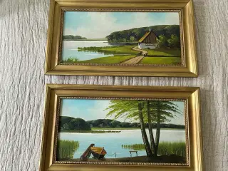 2 gamle malerier. 