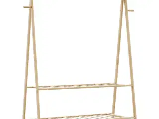 Tøjstativ med hylder 132x45,5x150,5 cm bambus
