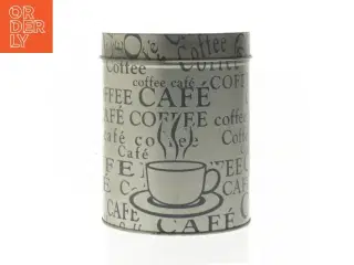 Rund kaffedåse (str. Ø elve cm. længde. 14 cm)