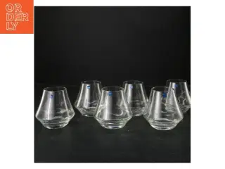 Sæt af 6 romglas fra Lyngby Glas (str. Ø. 5,5 cm. længde. 9 cm)