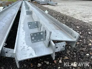 Galvaniserede stålbjælker 2 styk