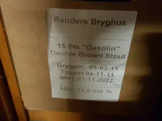 15 stk Gasolin øl fra Randers bryghus