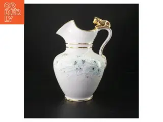 Porcelænskande med gulddekoration (str. H. 26 cm)
