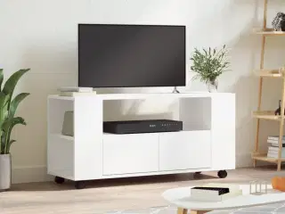 Tv-bord 102x34,5x43 cm konstrueret træ hvid