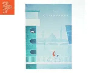 Metaltavle med teksten Visit Copenhagen str. 32 x 45 cm