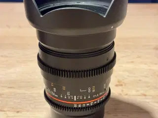 Samyang 24 mm - T1.5 VDSLR MK2 Cine Lens - Sony E