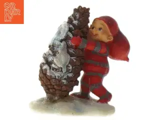 Rødnisse med grankogle (str. 8 cm)