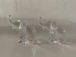 2 stk. elefanter i glas
